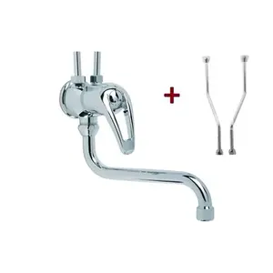 Drezová batéria Geos AGT Geos s otočným ramienkom a pripojovacími hadičkami chróm GL8700TCR