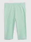 Zelené dievčenské legíny GAP organic capri