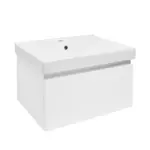 Kúpeľňová skrinka s umývadlom SAT B-WAY 59x30x45 cm biely lesk BWAY60WU1