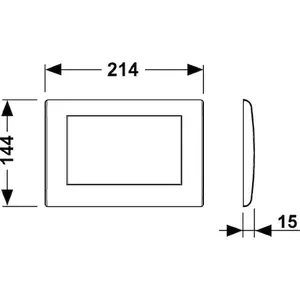 Tece Planus ovládacie tlačidlo z nerezu v chrómovom prevedení lesk 9240311 9.240.311