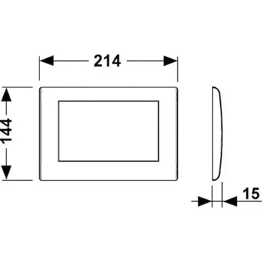 Tece Planus ovládacie tlačidlo z nerezu v chrómovom prevedení lesk 9240311 9.240.311