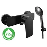 Sprchová batéria RAV SLEZÁK Vltava so sprchovacím setom 150 mm čierna VTE481.5/1CMAT