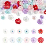 96Pcs 12 Styles Opaque Resin Pave Rhinestone Cabochons