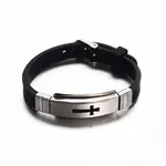 Jewelry Black Color Rubber Cord Bracelets