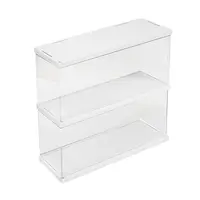 2-Tier Rectangle Transparent Acrylic Minifigures Display Case