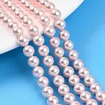 Baking Painted Pearlized Glass Pearl Bead Strands