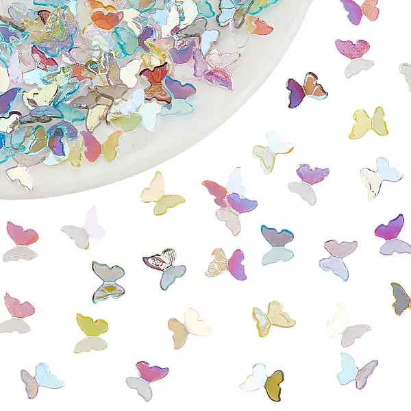 100Pcs Butterfly Resin Cabochon