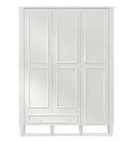 Trojdverová šatníková skriňa lexi - biela