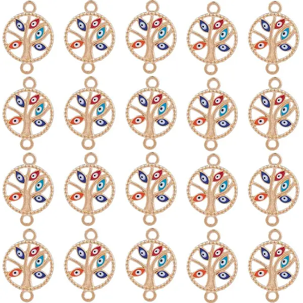 40Pcs Alloy Enamel Connector Charms