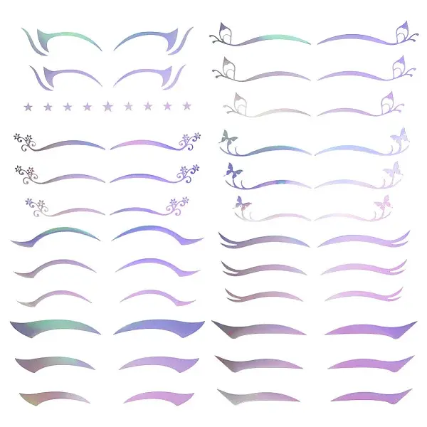 8Pcs 8 Styles Laser Eye Tattoo Stickers