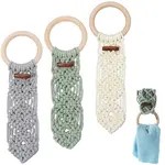 3Pcs 3 Colors Cotton Thread Weave Towel Rack