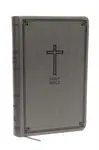 NKJV, Deluxe Gift Bible, Leathersoft, Gray, Red Letter, Comfort Print - Thomas Nelson