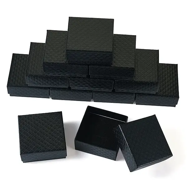 Rhombus Textured Cardboard Gift Storage Boxes