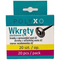 Šrouby z nerezavějící oceli pro PVC/PC desky 20 ks