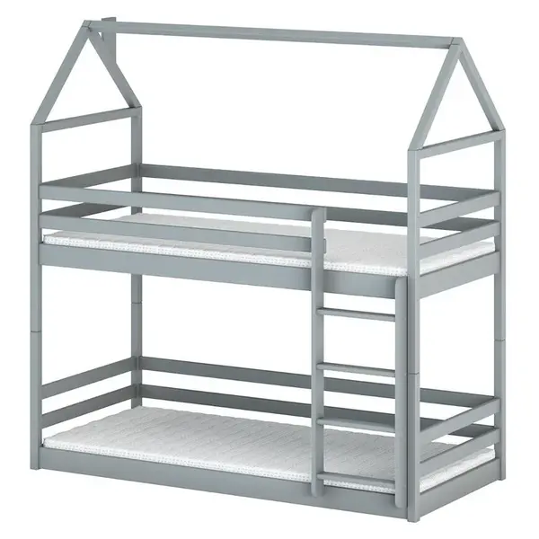 Posteľ Domček Axel 80x160 sivá