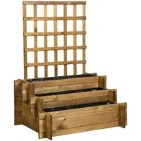 Truhlík s mřížkou 3-patrový 80x60x100/38 cm