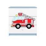 Dětská komoda Babydreams modrá - Hasičské auto