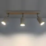 Nástenná lampa Rinne 3 prírodné drevo