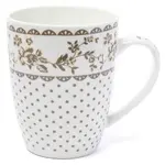 Keramický hrníček Chica 350ml světlé puntíky a kytky