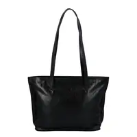 Módna dámska kožená kabelka čierna - ItalY Karola