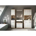 MID.YOU KOUPELNA Sonoma dub, vysoce lesklá bílá