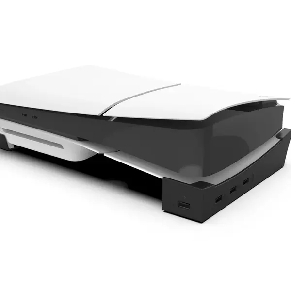 Horizontální stojan iPega P5S008 s USB konektory pro PS5 Slim/PS5 Pro černá