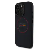 Zadní kryt Red Bull PU Leather Red Ring MagSafe pro Apple iPhone 16 Pro, navy
