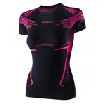 Dámské funkční triko Brubeck Dry s krátkým rukávem Black/Fuchsia XL