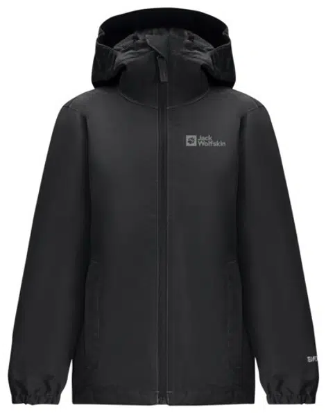 Jack Wolfskin Flaze K 152, black Dětská bunda na zip