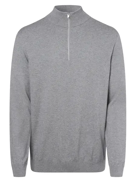 SELECTED Sveter 'Berg'  sivá melírovaná