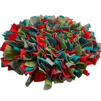 Čmuchacíkoberečky.cz® Čmuchací kobereček extra hustý ŠEDO-ČERVENO-ZELENO-TYRKYSOVÝ 422/45X2