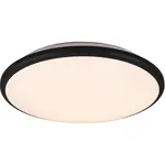 Reality Stropné LED svietidlo Limbus, čierne matné, priemer 34,7 cm