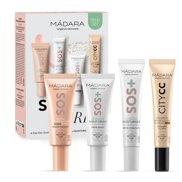MÁDARA SOS Care Light 4kroková sada pro zklidnění pleti 4 ks