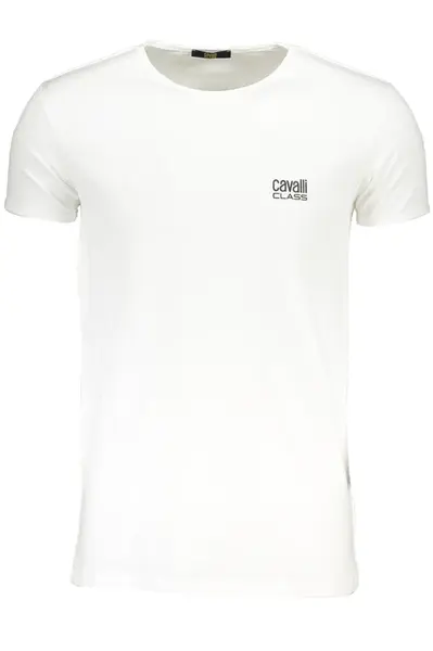 CAVALLI CLASS MEN'S SHORT SLEEVED T-SHIRT WHITE