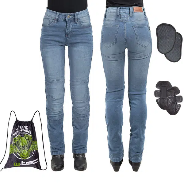 Dámské moto jeansy W-TEC Lustipa modrá L