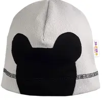 Baby Nellys Jarní, podzimní čepice Mouse, sv. šedá
