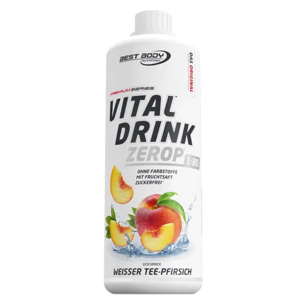 Best Body Vital drink Zerop 1000ml - ledový čaj s broskví