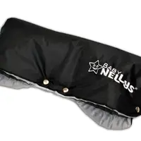 Baby Nellys Rukávník ke kočárku minky - sv. šedá/černý