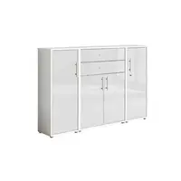 MID.YOU SKŘÍŇ NA ŠANONY, bílá, vysoce lesklá bílá, 172,6/113,6/33 cm