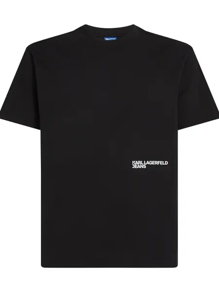 KARL LAGERFELD JEANS Tričko  azúrová / sivá / čierna / prírodná biela