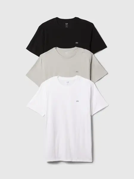 GAP Pánské V-FRCH EVERYDAY SOFT MICRO LOGO CREW - 3 PACK 542268-00 Velikost: XS