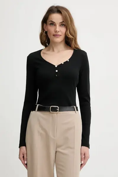 Tričko s dlouhým rukávem Morgan černá barva, TASTA