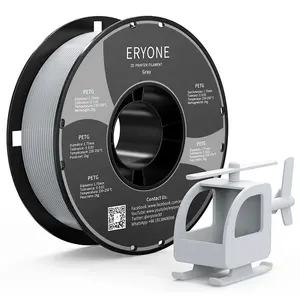 ERYONE PETG Filament for 3D Printer 1.75mm Tolerance 0.03mm 1KG(2.2LBS)/Spool- Grey