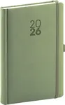 NOTIQUE Denní diář Diamante 2026, olivový, 15 x 21 cm