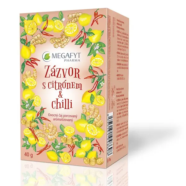 Megafyt Zázvor s citrónem a chilli ovocný čaj porcovaný 20x2 g