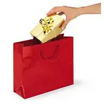 25 x Darčeková taška z lesklého papiera červená 400x320x120 mm