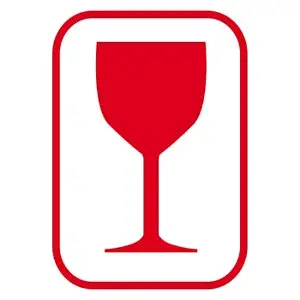 Výstražné etikety 74x105mm, SKLO