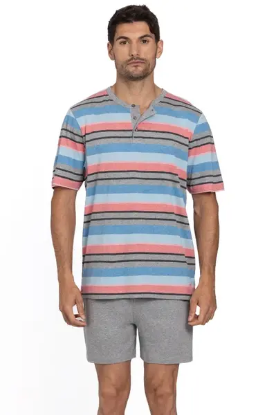 Pánské pyžamo krátké BALTASAR M Šedá