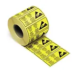 Výstražné etikety, 80x42mm, ANTISTATICKÉ