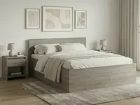 Postel SOFIA 120 x 200 cm, dub lanýž Rošt: S lamelovým roštem, Matrace: Bez matrace